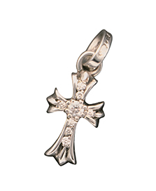 Chrome Hearts 18KWG CRS BBYFAT P DMND ベイビーファット ネックレストップ
